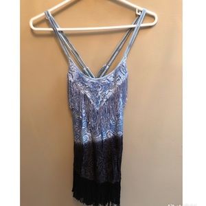 Fringe ombré flapper dress